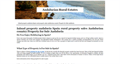 Desktop Screenshot of andalucianruralestates.com