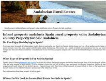 Tablet Screenshot of andalucianruralestates.com